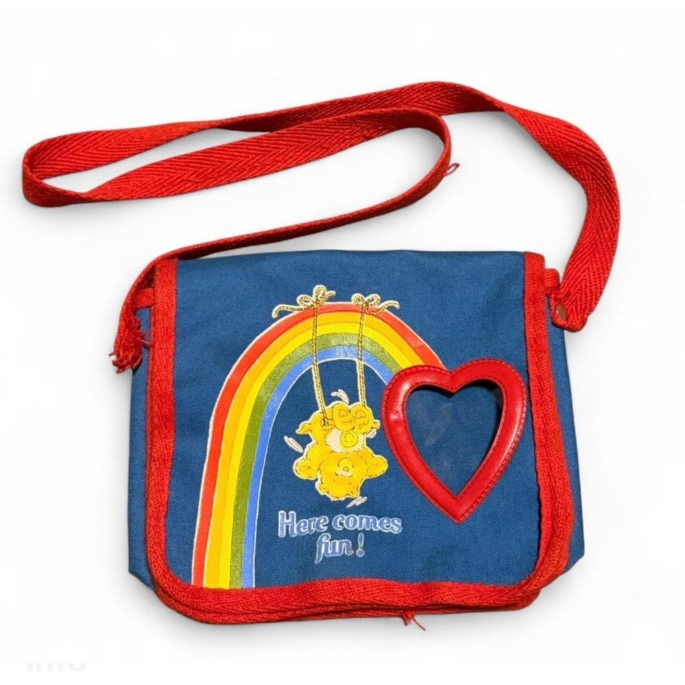 Vintage 1980s Care Bears Rainbow Crossbody Bag Purse Here Comes Fun